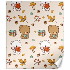 Bear Cartoon Background Pattern Seamless Animal Canvas 20  X 24 