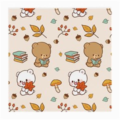 Bear Cartoon Background Pattern Seamless Animal Medium Glasses Cloth