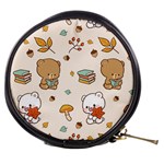 Bear Cartoon Background Pattern Seamless Animal Mini Makeup Bag Front