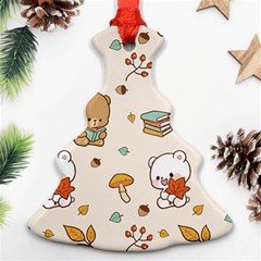 Bear Cartoon Background Pattern Seamless Animal Ornament (christmas Tree) 