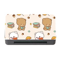 Bear Cartoon Background Pattern Seamless Animal Memory Card Reader With Cf