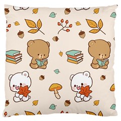 Bear Cartoon Background Pattern Seamless Animal Large Cushion Case (two Sides)