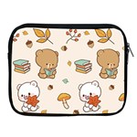 Bear Cartoon Background Pattern Seamless Animal Apple iPad 2/3/4 Zipper Cases Front