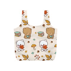 Bear Cartoon Background Pattern Seamless Animal Full Print Recycle Bag (s)