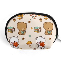 Bear Cartoon Background Pattern Seamless Animal Accessory Pouch (medium)