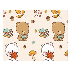 Bear Cartoon Background Pattern Seamless Animal Two Sides Premium Plush Fleece Blanket (large) by Maspions