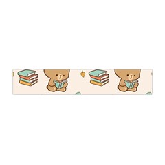 Bear Cartoon Background Pattern Seamless Animal Premium Plush Fleece Scarf (mini)