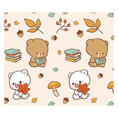 Bear Cartoon Background Pattern Seamless Animal Premium Plush Fleece Blanket (small)