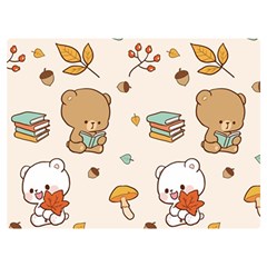 Bear Cartoon Background Pattern Seamless Animal Two Sides Premium Plush Fleece Blanket (baby Size)