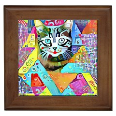 Kitten Cat Pet Animal Adorable Fluffy Cute Kitty Framed Tile by Maspions