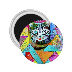 Kitten Cat Pet Animal Adorable Fluffy Cute Kitty 2 25  Magnets by Maspions