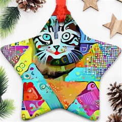 Kitten Cat Pet Animal Adorable Fluffy Cute Kitty Ornament (star)