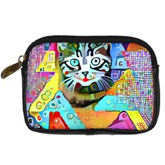 Kitten Cat Pet Animal Adorable Fluffy Cute Kitty Digital Camera Leather Case