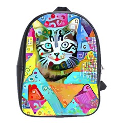 Kitten Cat Pet Animal Adorable Fluffy Cute Kitty School Bag (large)