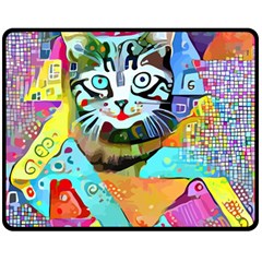 Kitten Cat Pet Animal Adorable Fluffy Cute Kitty Fleece Blanket (medium) by Maspions