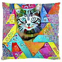 Kitten Cat Pet Animal Adorable Fluffy Cute Kitty Large Cushion Case (one Side)