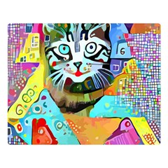 Kitten Cat Pet Animal Adorable Fluffy Cute Kitty Two Sides Premium Plush Fleece Blanket (large)