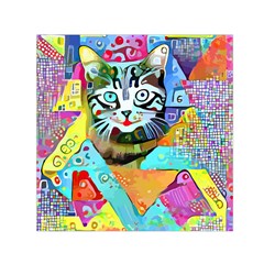 Kitten Cat Pet Animal Adorable Fluffy Cute Kitty Square Satin Scarf (30  X 30 ) by Maspions