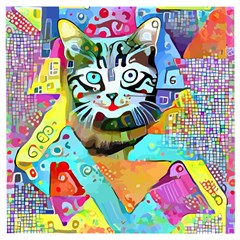 Kitten Cat Pet Animal Adorable Fluffy Cute Kitty Wooden Puzzle Square by Maspions