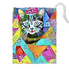 Kitten Cat Pet Animal Adorable Fluffy Cute Kitty Drawstring Pouch (4xl)