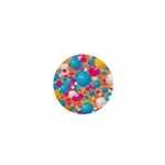 Circles Art Seamless Repeat Bright Colors Colorful 1  Mini Buttons Front