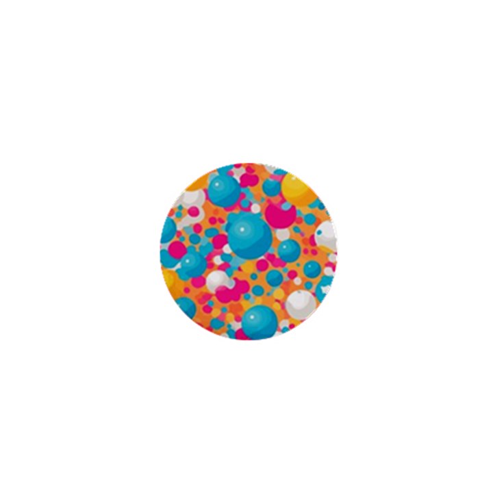 Circles Art Seamless Repeat Bright Colors Colorful 1  Mini Buttons