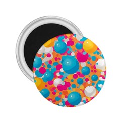 Circles Art Seamless Repeat Bright Colors Colorful 2 25  Magnets by Maspions