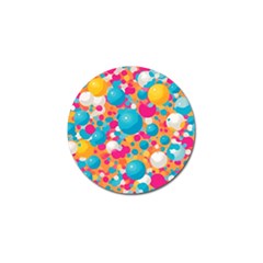 Circles Art Seamless Repeat Bright Colors Colorful Golf Ball Marker