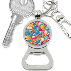 Circles Art Seamless Repeat Bright Colors Colorful Bottle Opener Key Chain