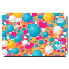 Circles Art Seamless Repeat Bright Colors Colorful Large Doormat