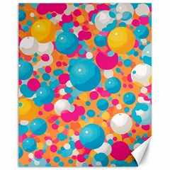 Circles Art Seamless Repeat Bright Colors Colorful Canvas 11  X 14 