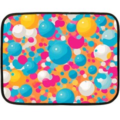 Circles Art Seamless Repeat Bright Colors Colorful Two Sides Fleece Blanket (mini)