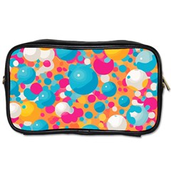 Circles Art Seamless Repeat Bright Colors Colorful Toiletries Bag (two Sides)