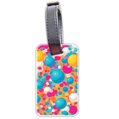 Circles Art Seamless Repeat Bright Colors Colorful Luggage Tag (two Sides)