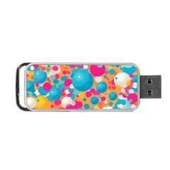 Circles Art Seamless Repeat Bright Colors Colorful Portable Usb Flash (one Side)