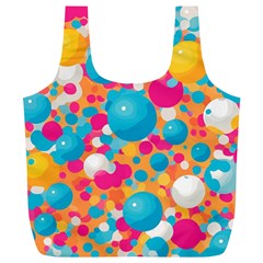 Circles Art Seamless Repeat Bright Colors Colorful Full Print Recycle Bag (xl)