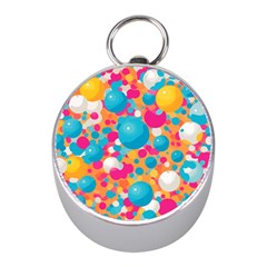 Circles Art Seamless Repeat Bright Colors Colorful Mini Silver Compasses