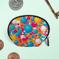 Circles Art Seamless Repeat Bright Colors Colorful Accessory Pouch (small)