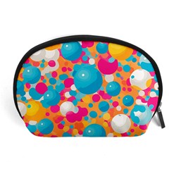 Circles Art Seamless Repeat Bright Colors Colorful Accessory Pouch (large)