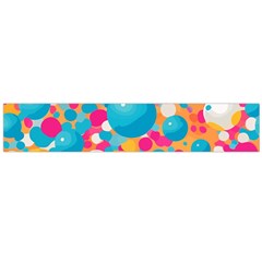 Circles Art Seamless Repeat Bright Colors Colorful Large Premium Plush Fleece Scarf 