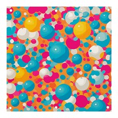 Circles Art Seamless Repeat Bright Colors Colorful Banner And Sign 3  X 3 