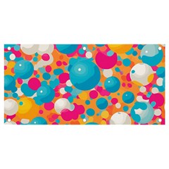 Circles Art Seamless Repeat Bright Colors Colorful Banner And Sign 4  X 2 