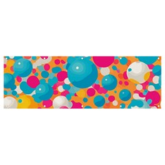 Circles Art Seamless Repeat Bright Colors Colorful Banner And Sign 12  X 4  by Maspions