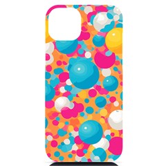 Circles Art Seamless Repeat Bright Colors Colorful Iphone 14 Plus Black Uv Print Case by Maspions