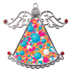 Circles Art Seamless Repeat Bright Colors Colorful Metal Angel With Crystal Ornament by Maspions