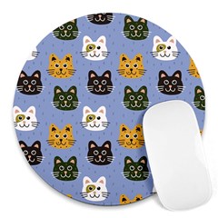 Cat Cat Background Animals Little Cat Pets Kittens Round Mousepad by Maspions