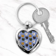 Cat Cat Background Animals Little Cat Pets Kittens Key Chain (heart)