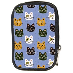 Cat Cat Background Animals Little Cat Pets Kittens Compact Camera Leather Case by Maspions