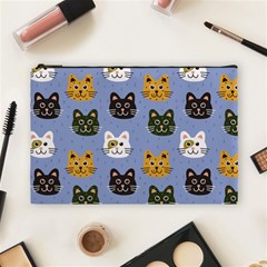 Cat Cat Background Animals Little Cat Pets Kittens Cosmetic Bag (large)