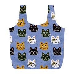 Cat Cat Background Animals Little Cat Pets Kittens Full Print Recycle Bag (l) by Maspions